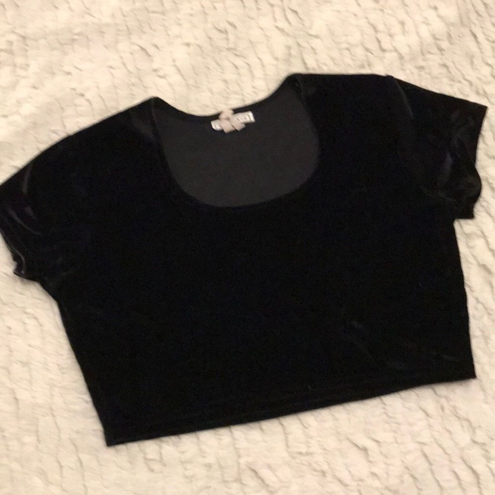 Velvet crop top